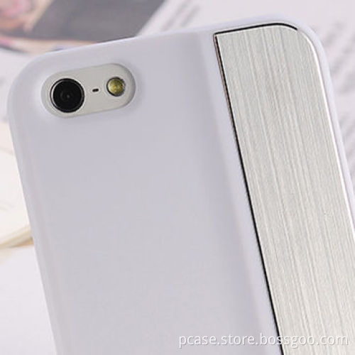 Hot PC phone case with Aluminum side for decoration, suitable for iPhone